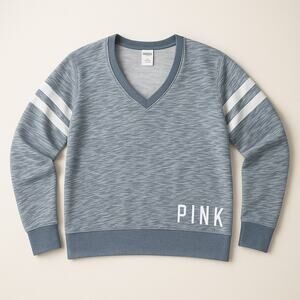 Victoria's Secret PINK V-Neck Sweater - Size Medium - Gray